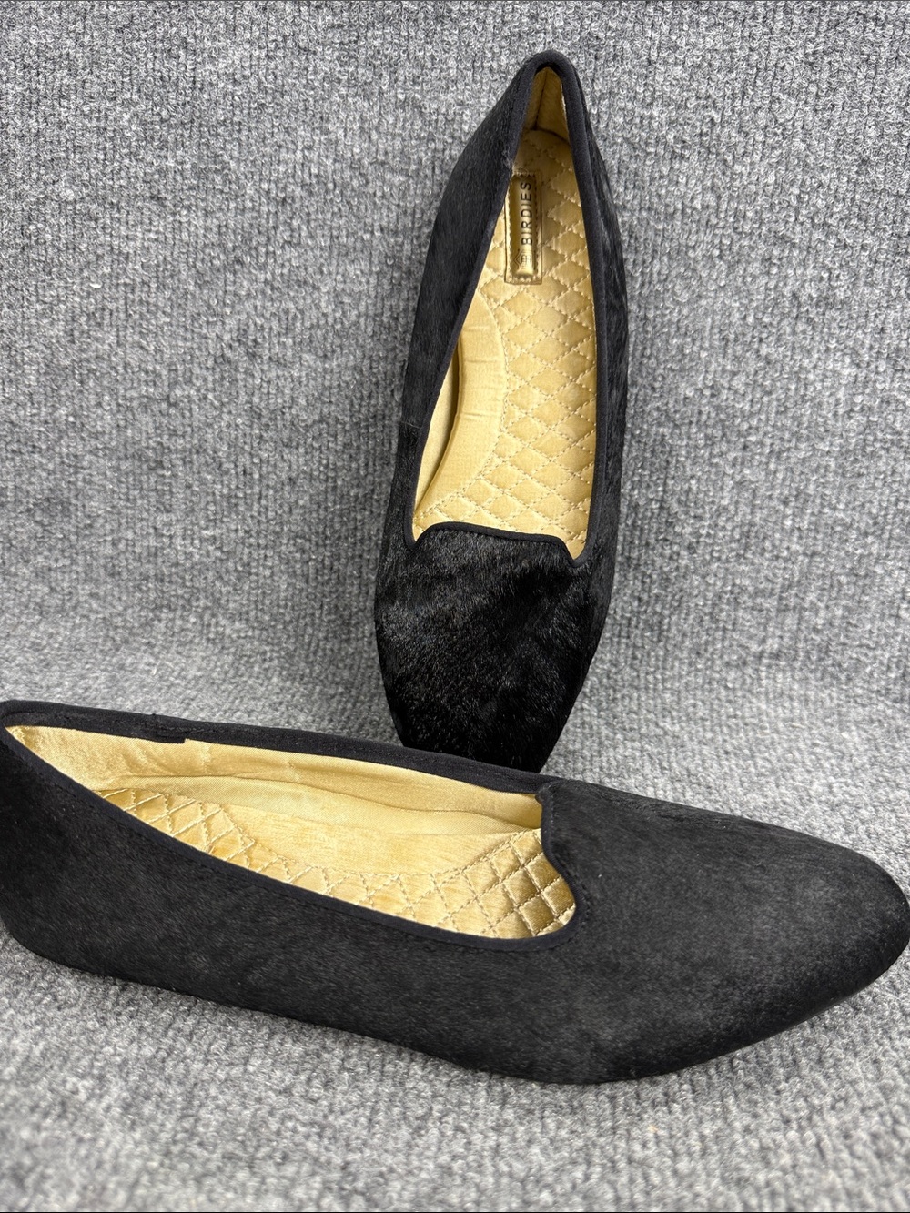 Birdies Blackbird Black Calf Hair Leather Loafer Women’s 8.5 New!